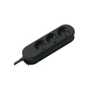 Bachmann 387.171 Weiche 3 m 3 x Netzsteckdose Schwarz