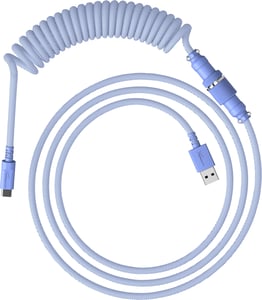 Kabel spiralny USB-C HyperX w kolorze jasnofioletowym