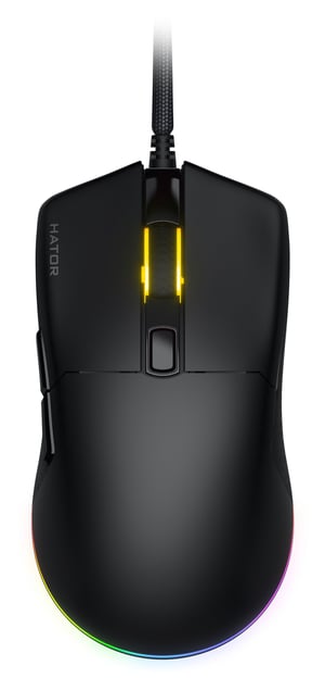 HATOR Pulsar 3 Gaming-Maus, beidhändig, USB Typ A, optisch 12000 DPI