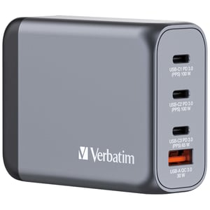 Verbatim GNC-100 Universal Schwarz, Grau Wechselstrom Schnellladung Intern