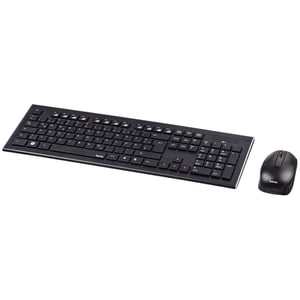 Hama Cortino Keyboard with Included Mouse, Universal RF Wireless, QWERTZ, Black