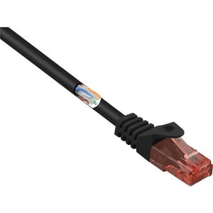 BASETech BT-2272283 kabel sieciowy Czarny 1 m Cat6 U/UTP (UTP)