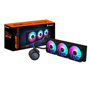 GIGABYTE AORUS WATERFORCE II 360 All-in-One-Flüssigkeitskühler für den Prozessor, 12 cm, schwarz