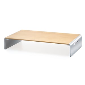 j5create JCT425 68,6 cm (27") Skrivbord Silver, Solbränt/Ljusbrunt, Trä