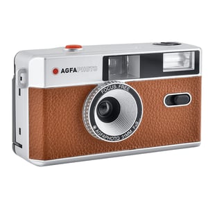 AgfaPhoto 603002 Film Camera Compact 35 mm Film Camera Brown, Silver