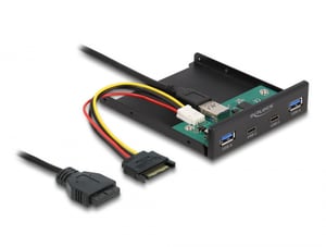 DeLOCK 3,5″ USB 5 Gbps Frontblende 2 x USB Typ C + 2 x USB Typ A