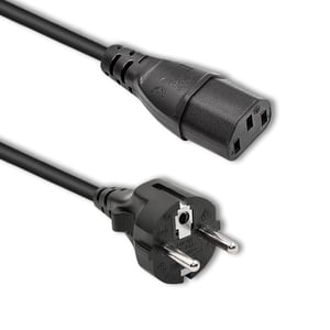 Qoltec 50365 kabel zasilające Czarny 1,8 m IEC C13 Wtyczka zasilająca typu F