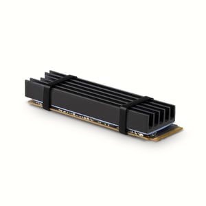 Axagon CLR-M2L10 Kühlsystem für M.2-NVMe-SSDs, SSD-Kühlkörper, schwarz, 1 Stück.