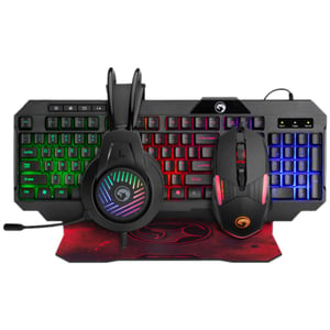 Marvo CM430CZSK Tastatur Mitgelieferte USB-Gaming-Maus Nein Tschechisch, Slowakisch Schwarz