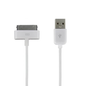 4World 07933 kabel do telefonu Biały 1 m USB A Apple 30-pin