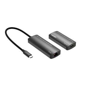 Microconnect MC-USBCHDMIEXT-30M przedłużacz AV Srebrny