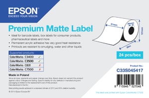 Epson Premium Matte Label - Continuous Roll: 51 mm x 35 m