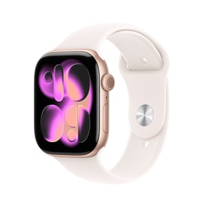 Apple Watch Series 11 OLED 46 mm Cyfrowy 416 x 496 px Ekran dotykowy 5G Złoto różowe Wi-Fi GPS