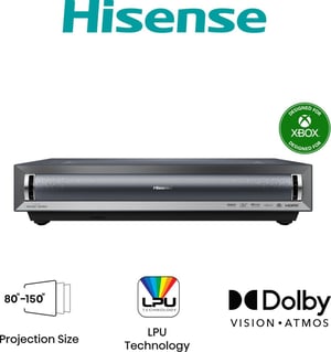 Hisense PX3 projektor Projektor ultrakrótkiego rzutu 2800 ANSI lumenów UHD 4K (3840x2160) Czarny, Ciemny Szary