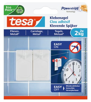 TESA 77762-00000-01 wieszak Wewnętrzna Uniwersalny hak Biały 2 szt.