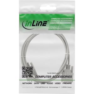 InLine 4043718035601 kabel równoległy Beżowy 20 m DB-9