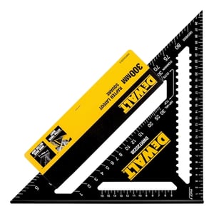 DeWALT DWHT25228-0 300 mm Ruler, Aluminum, Black, Yellow