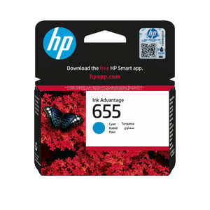HP 655 Original Ink Advantage Ink Cartridge, Blue