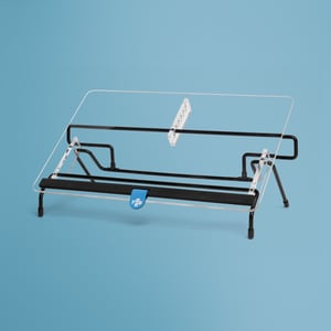 R-Go Tools Dokumentenhalter R-Go Flex Read, ergonomisch, mit weicher Schaumstoff-Handgelenkauflage, transparentes Acryl