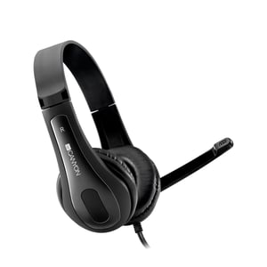 Canyon HSC-1 Kopfhörer-Set, kabelgebunden, Kopfbügel, Telefonate/Musik, schwarz