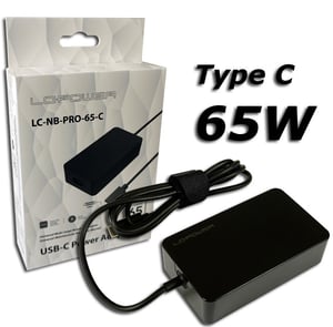 LC-Power LC-NB-PRO-65-C adapter zasilający/ inwentor Wewnętrzna 65 W Czarny