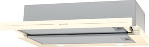 Gorenje BHP62CLI okap kuchenny Pół wbudowany (wyciągany) Kość słoniowa 435 m³/h