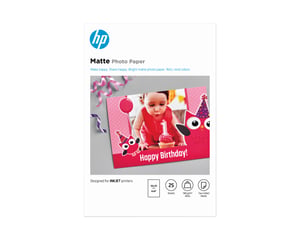 HP Photo Paper, Matte, 180 g/m², 10 × 15 cm (101 × 152 mm), 25 sheets