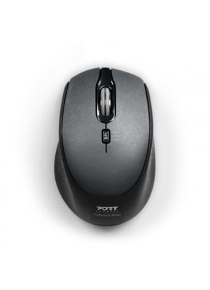Port Designs 900713 Maus „Office“ – beidhändig, RF-Funk + USB-Typ-C, 1600 DPI