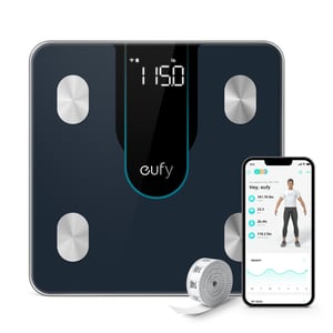 Eufy Smart Scale P2 Kwadrat Svart Elektronisk personvåg