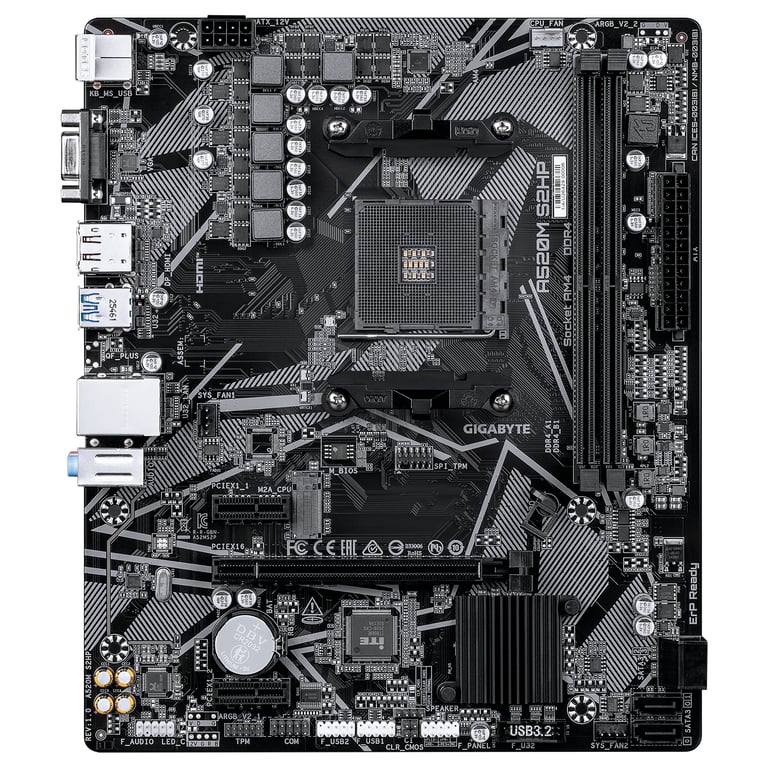 фото Материнская плата Gigabyte A520M S2HP 1