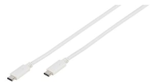 Vivanco 45293 USB 3.2 Gen 2 (3.1 Gen 2) Cable, 1 m, USB-C to B, White