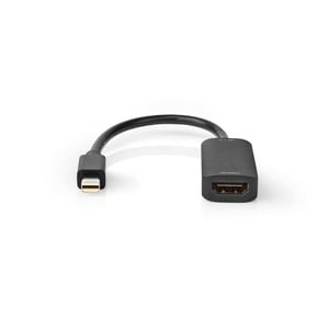 Nedis CCGB37654BK02 adapter kablowy 0,2 m Mini DisplayPort HDMI Czarny