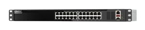QNAP QSW-M3224-24T Managed L3 10G Ethernet (100/1000/10000) Network Switch, 1U, Black, Silver