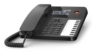 Gigaset DESK 600 Analoges Telefon Name und Identifizierung des Anrufers Schwarz