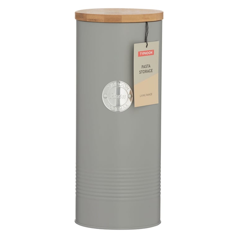 Typhoon Living Pasta Jar Pojemnik na makaron Bambusowy, Stal