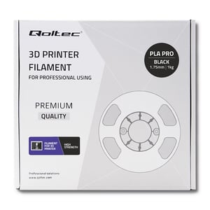Qoltec 50670 materiały drukarskie 3D Kwas polimlekowy (PLA) Czarny 1 kg