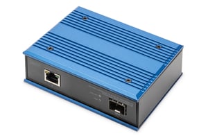 Digitus industriell mediekonverterare 10/100/1000Base-TX (PoE) till 1000Base-FX