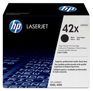 HP 42X High Yield Black Original LaserJet Toner Cartridge, 1 cartridge