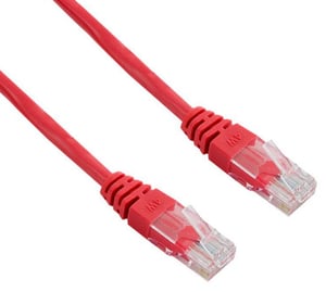 4World 3m Cat5e RJ-45 m/m kabel sieciowy Czerwony U/UTP (UTP)