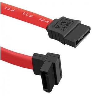 Qoltec 0,35 m SATA-kabel, svart, röd