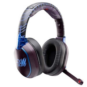 Lexip TSXLXHS0003 Kopfhörer/Headset, kabelgebunden und kabellos, Kopfbügel, Gaming, Bluetooth, schwarz, blau