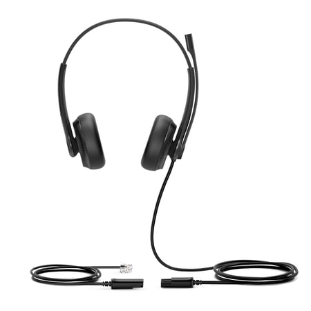 Yealink YHS34 Dual Headset Zestaw słuchawkowy Przewodowa Opaska na głowę Połączenia/muzyka Czarny