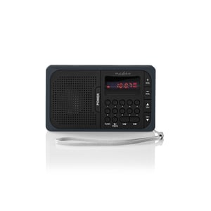 Nedis RDFM2100GY Radio Black, Gray