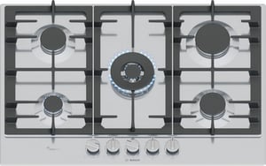 Bosch Serie 6 PCQ7A5I90 płyta kuchenna Stal nierdzewna Wbudowany 75 cm Gaz 5 stref(y)