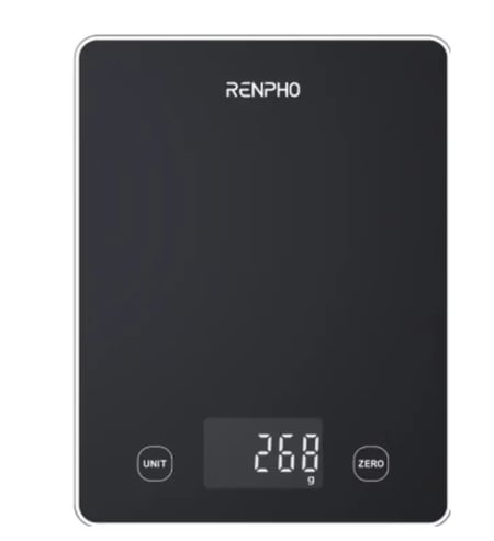 Renpho Calibra 1L Czarny Blat Prostokąt Elektroniczna waga kuchenna