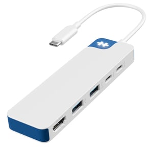 HYPER HD4101BUGL stacja dokująca USB Type-C Niebieski, Biały