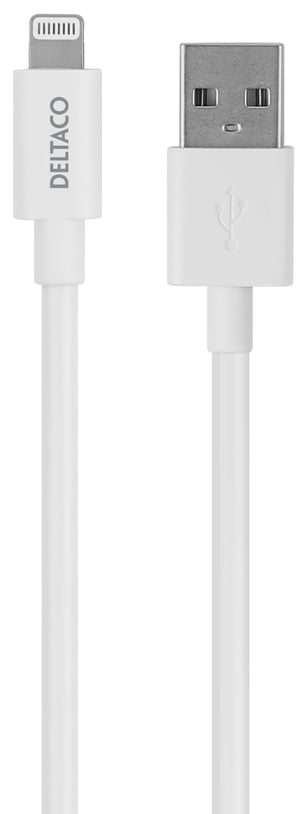 Deltaco IPLH-402 kabel Lightning 2 m Biały