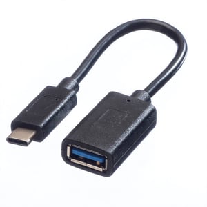 VALUE 11999030 USB-kabel USB 3.2 Gen 2 (3.1 Gen 2) 0,15 m USB-C till USB-A Svart