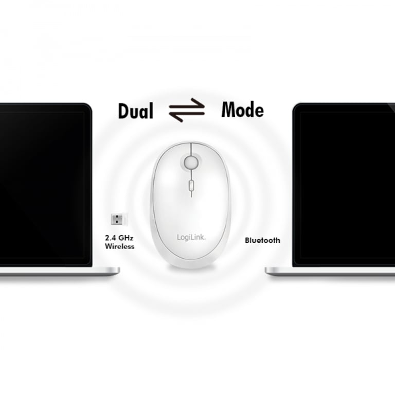 LogiLink ID0205 myszka Biuro Oburęczny RF Wireless + Bluetooth 1600 DPI