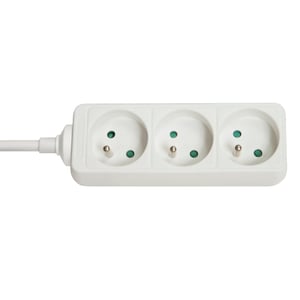 Lindy 73120 Steckdosenverteiler mit 3 Netzanschlüssen, für den Innenbereich, weiß